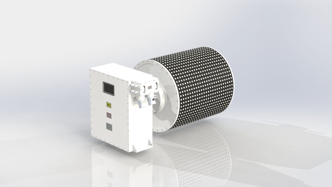 五相永磁同步变频调速一体式电动滚筒